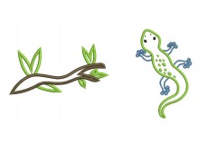 Stickdatei - Echse Reptil Appli